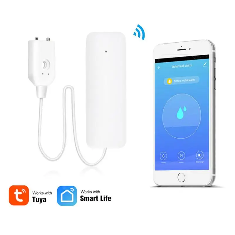 Детектор утечки воды Wi-Fi /ZigBee, домашняя сигнализация, оповещение о переполнении, совместима с приложением Tuya Smart Life
Детектор утечки воды Wi-Fi /ZigBee, домашняя сигнализация, оповещение о переполнении, совместима с приложением Tuya Smart Life
