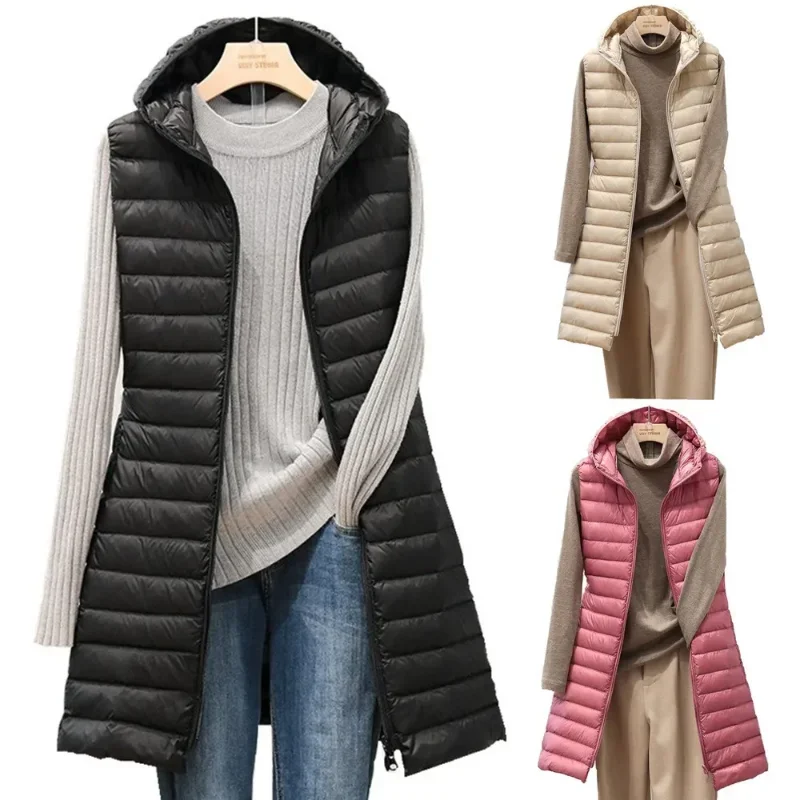 LKSK New Autumn/Winter Women's Mid length Hooded Light Down Cotton Coat Tank Top Cotton Tank Top Sleeveless Women's Coa
LKSK New Autumn/Winter Women's Mid length Hooded Light Down Cotton Coat Tank Top Cotton Tank Top Sleeveless Women's Coa