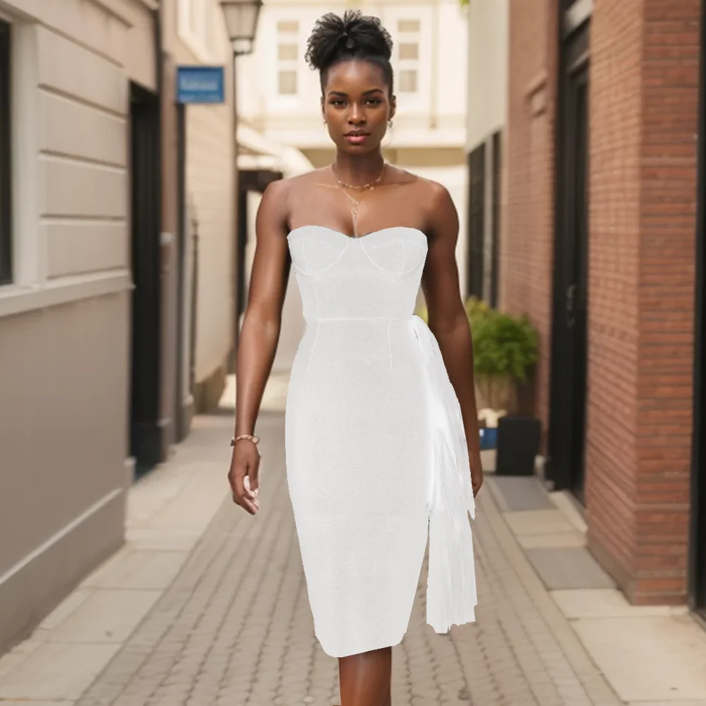 Women's Clothing New Bandage Sleeveless Sheath Formal Occasion Dress Fashion Slim High Waist Flexible Hip Wrap African Dress
Women's Clothing New Bandage Sleeveless Sheath Formal Occasion Dress Fashion Slim High Waist Flexible Hip Wrap African Dress