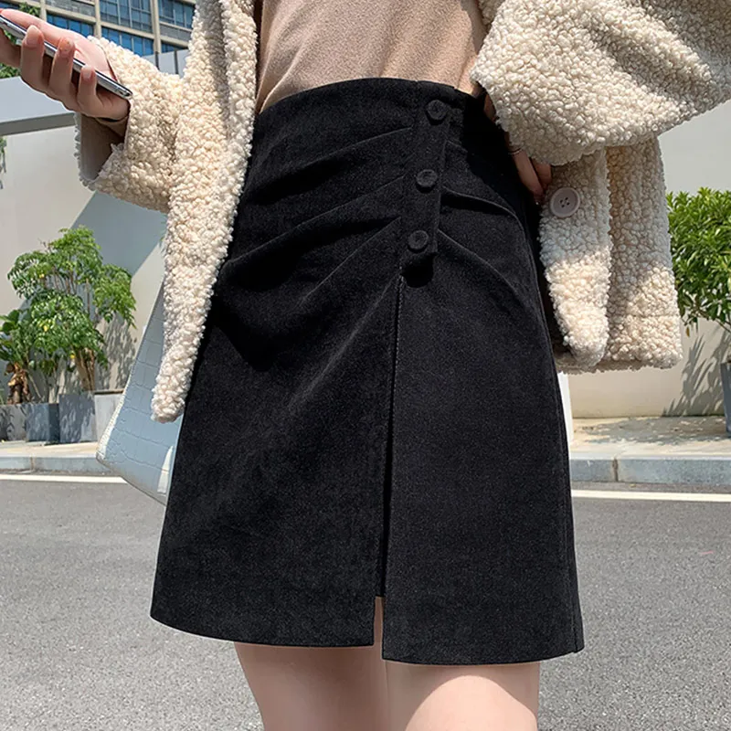 Side slit Women's skirt Autumn and winter New High waist slimming hip skirt irregular pleated short skirt
Side slit Women's skirt Autumn and winter New High waist slimming hip skirt irregular pleated short skirt