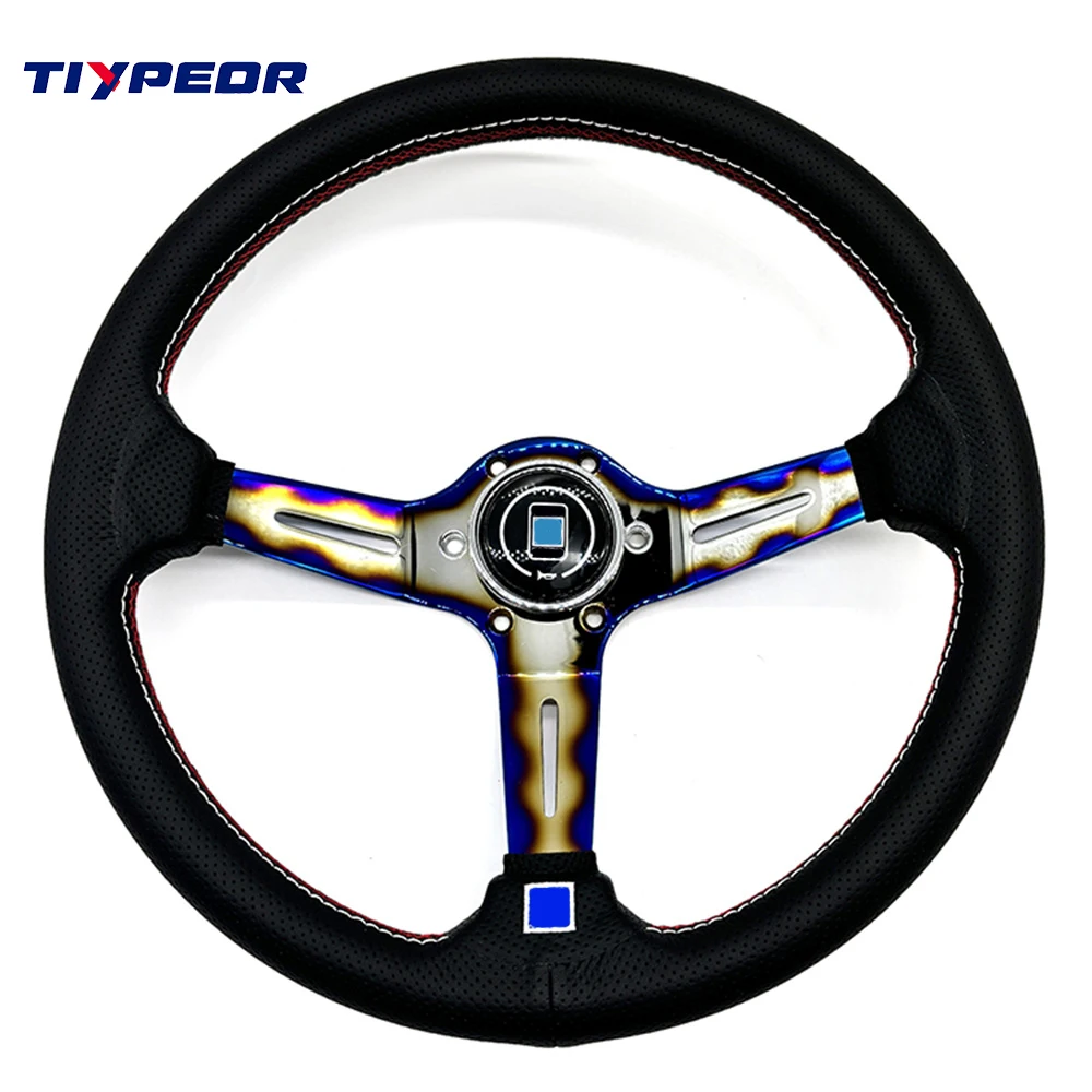 Универсальный JDM Racing титановый сплав сгоревший синий руль 14 дюймов кожаный спортивный руль
Универсальный JDM Racing титановый сплав сгоревший синий руль 14 дюймов кожаный спортивный руль