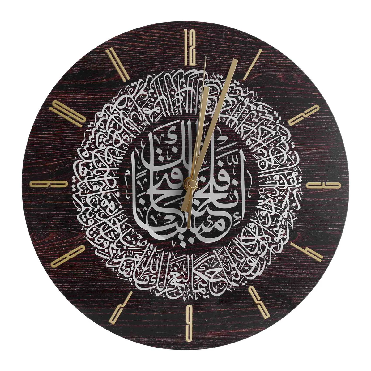 

Акриловые исламские настенные часы 30 см, мусульманские настенные часы для домашнего декора, каллиграфия, настенное украшение, искусство (серебро)