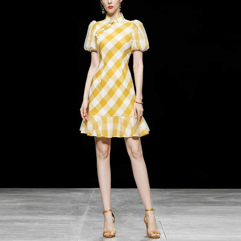 Women's Fashion Skims Dresses 23 Spring Summer Ladies Sexy Yellow Plaid Fishtail Office Work Daily Beach Body Con Desire Dress
Women's Fashion Skims Dresses 23 Spring Summer Ladies Sexy Yellow Plaid Fishtail Office Work Daily Beach Body Con Desire Dress