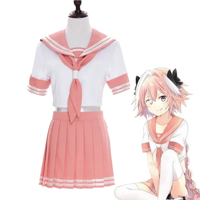Аниме Fate/Apocrypha Astolfo костюмы для косплея японские школьные униформы для девочек на Хэллоуин, Рождественский матросский костюм полный комплект
Аниме Fate/Apocrypha Astolfo костюмы для косплея японские школьные униформы для девочек на Хэллоуин, Рождественский матросский костюм полный комплект
