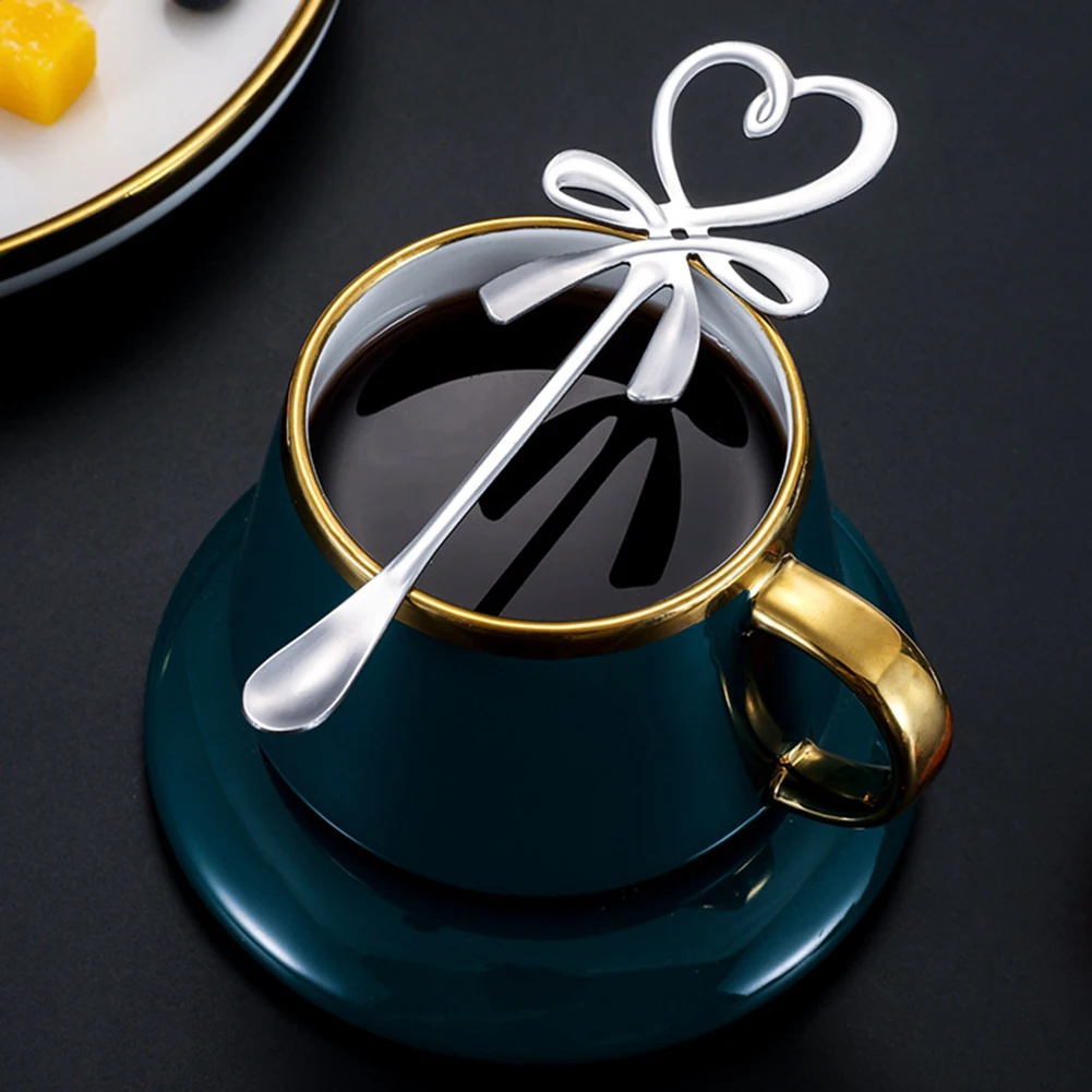Coffee Spoon Stainless Steel Bow Hanging Cup Spoon Ice Cream Dessert Spoons Kitchen Restaurant Accessories Cutlery Set
Coffee Spoon Stainless Steel Bow Hanging Cup Spoon Ice Cream Dessert Spoons Kitchen Restaurant Accessories Cutlery Set