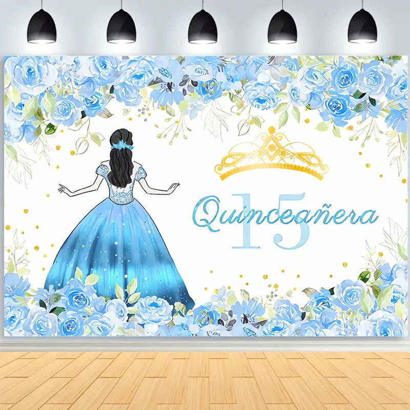 

SHENGYONGBAO Happy Birthday Photography Backdrops For Girl Quinceanera Pink Rose Gender Reveal Studio Background Props VV-116