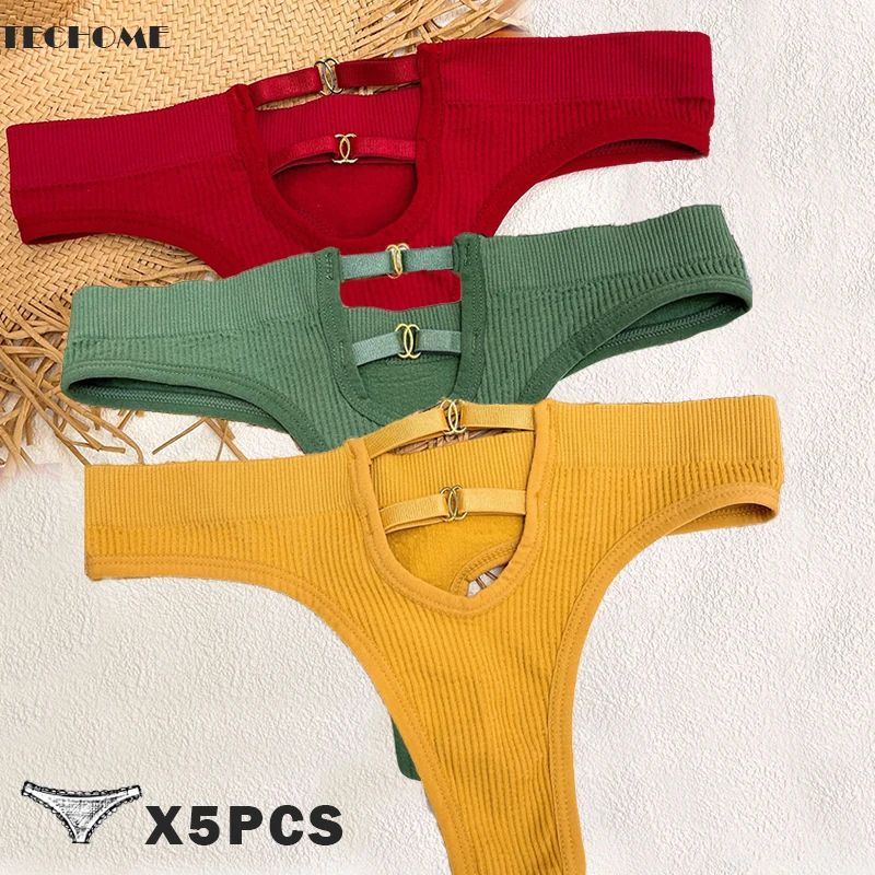TECHOME 5PCS Women Sexy T Pants Metal Ring One Size Briefs Women Seamless Sexy Thong Breathable Buttocks Lady G-string Hip Lift
TECHOME 5PCS Women Sexy T Pants Metal Ring One Size Briefs Women Seamless Sexy Thong Breathable Buttocks Lady G-string Hip Lift