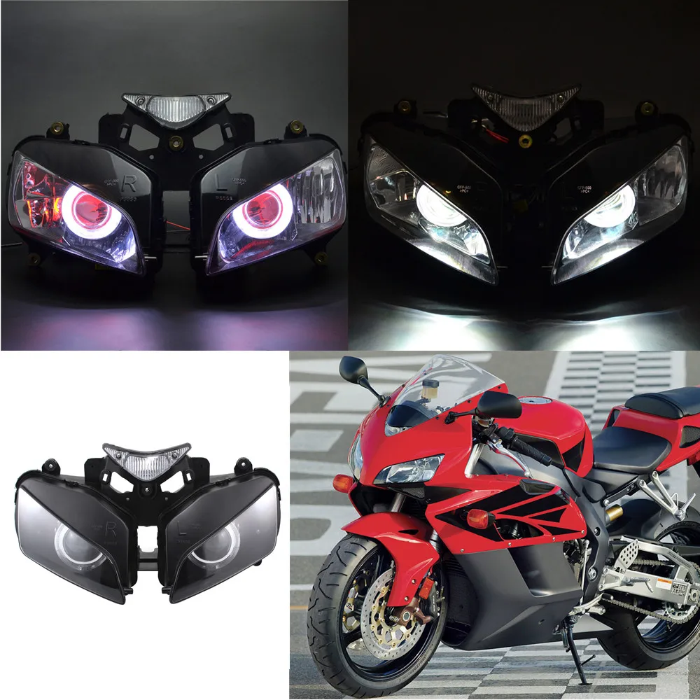 Motorcycle Custom HID Angel Eye LED Headlight Assembly Projector Headlamp For Honda CBR 1000RR 2004-07 Faros Led Moto Farol Phar
Motorcycle Custom HID Angel Eye LED Headlight Assembly Projector Headlamp For Honda CBR 1000RR 2004-07 Faros Led Moto Farol Phar