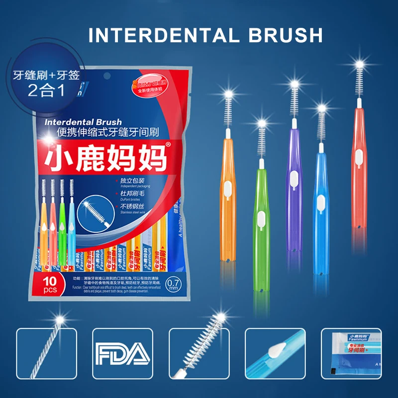 Sdotter 10pcs Dental Oral Hygiene Push-pull Interdental Brush Adults Tooth Cleaning Floss Brush Tooth Pick Toothpick Oral
Sdotter 10pcs Dental Oral Hygiene Push-pull Interdental Brush Adults Tooth Cleaning Floss Brush Tooth Pick Toothpick Oral