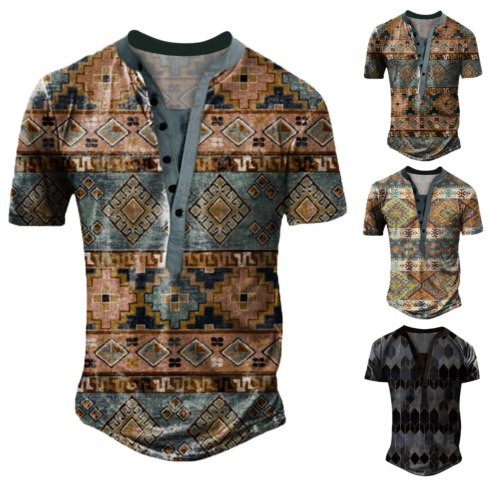 Spring Short 3D Mens Casual Blouse Sleeve Printing Fashion Summer Collar Stand Retro Top And Digital Men T Dark Tee Top
Spring Short 3D Mens Casual Blouse Sleeve Printing Fashion Summer Collar Stand Retro Top And Digital Men T Dark Tee Top