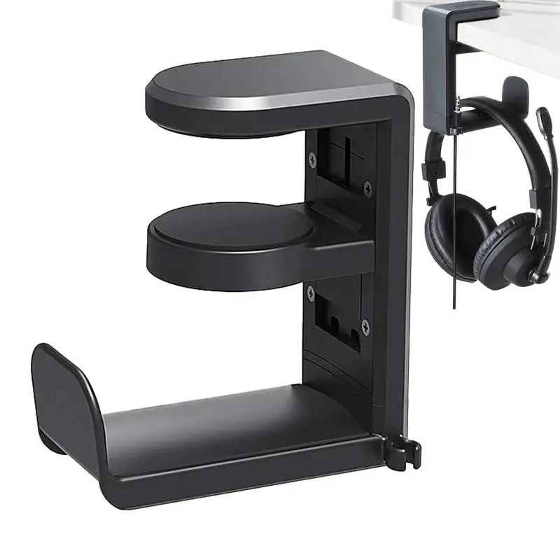360 degree Rotating Headphone Stand Headset Holder Under Desk Hanger Multifunctional Household Gadgets For Dormitory Home Office 
360 degree Rotating Headphone Stand Headset Holder Under Desk Hanger Multifunctional Household Gadgets For Dormitory Home Office