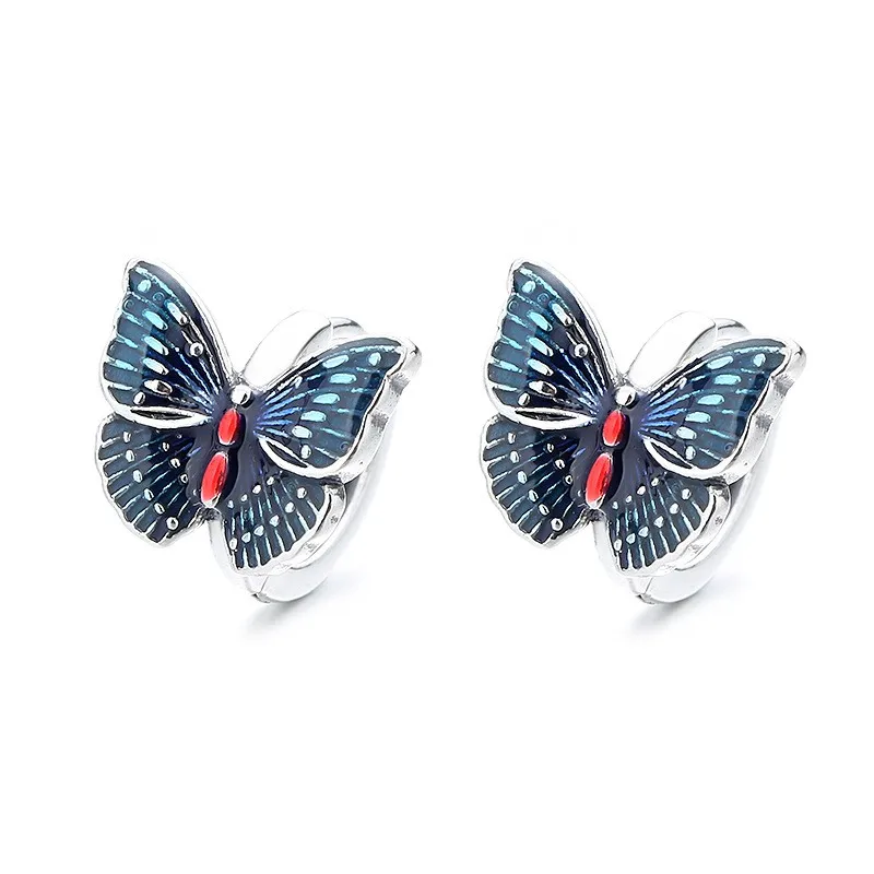 134FR ZFSILVER S925 Silver Korean Fashion Trendy Design Retro Colorful Glaze Butterfly Earrings Charms Jewelry Party Women Girls
134FR ZFSILVER S925 Silver Korean Fashion Trendy Design Retro Colorful Glaze Butterfly Earrings Charms Jewelry Party Women Girls