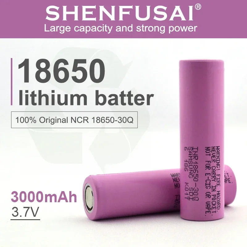 Original 18650 lithium-ion rechargeable battery, 30q, 3.7V, 3000mAh, 10A discharge, suitable for electric tools, etc
Original 18650 lithium-ion rechargeable battery, 30q, 3.7V, 3000mAh, 10A discharge, suitable for electric tools, etc