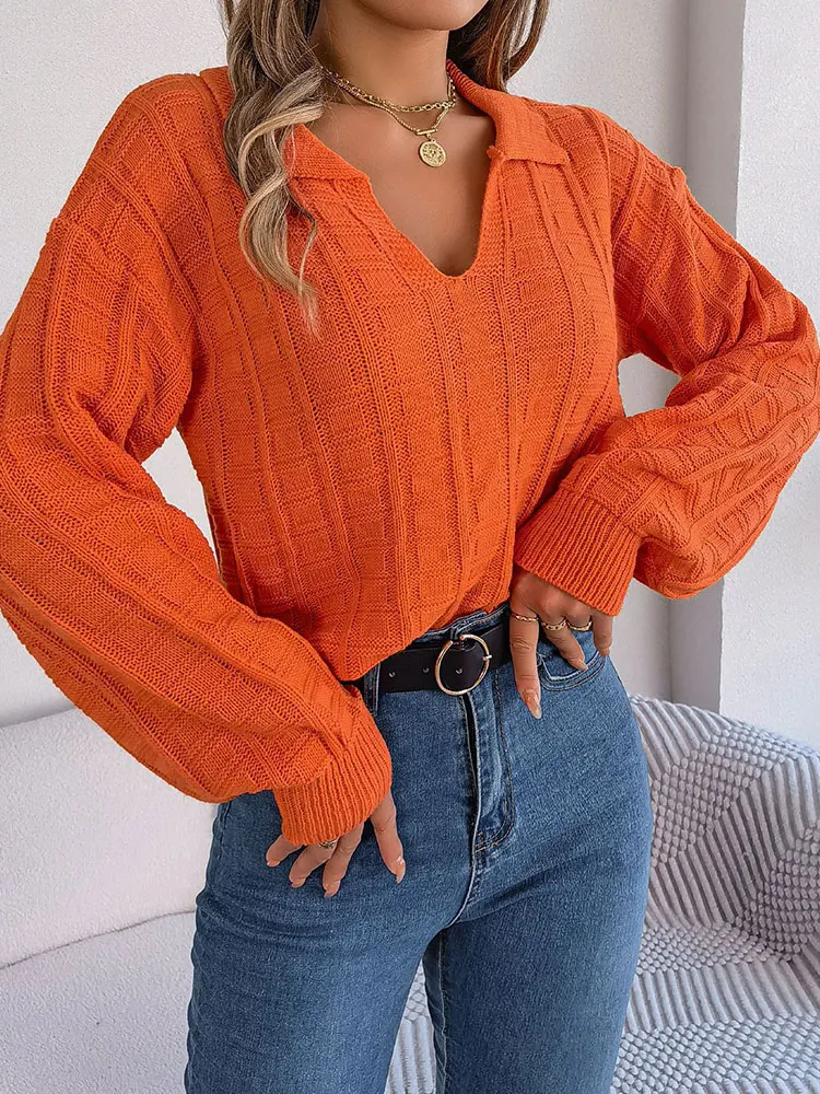 Casual V-neck Hollow Out Knitted Women Sweaters Fashion Loose Long Sleeves Basic Pullover Female 2023 Office Lady Knit Jumpers
Casual V-neck Hollow Out Knitted Women Sweaters Fashion Loose Long Sleeves Basic Pullover Female 2023 Office Lady Knit Jumpers