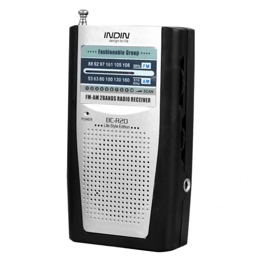 Стабильная передача компактная телескопическая антенна FM AM радиоприемник для