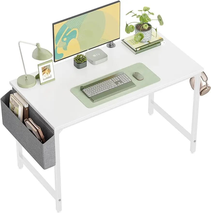 CubiCubi Computer Desk 32" Study Writing Table for Home Office, Modern Simple Style PC Desk, White Metal Frame, White
CubiCubi Computer Desk 32" Study Writing Table for Home Office, Modern Simple Style PC Desk, White Metal Frame, White