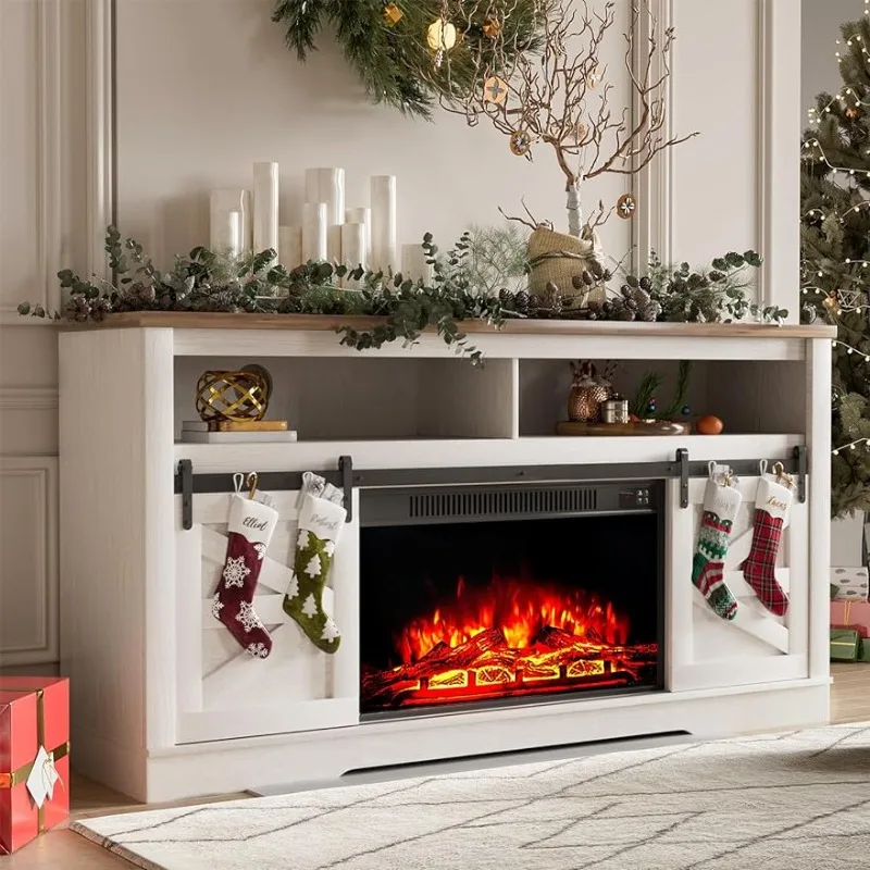 YESHOMY Fireplace TV Stand for Television up to 65+ Inch with Storage and Farmhouse Sliding Barn Doors, Entertainment Center
YESHOMY Fireplace TV Stand for Television up to 65+ Inch with Storage and Farmhouse Sliding Barn Doors, Entertainment Center