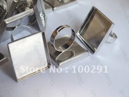 200piece with 25mm square gule pad Silver Plated adjustable ring base blank jewelry findings nickel free
200piece with 25mm square gule pad Silver Plated adjustable ring base blank jewelry findings nickel free