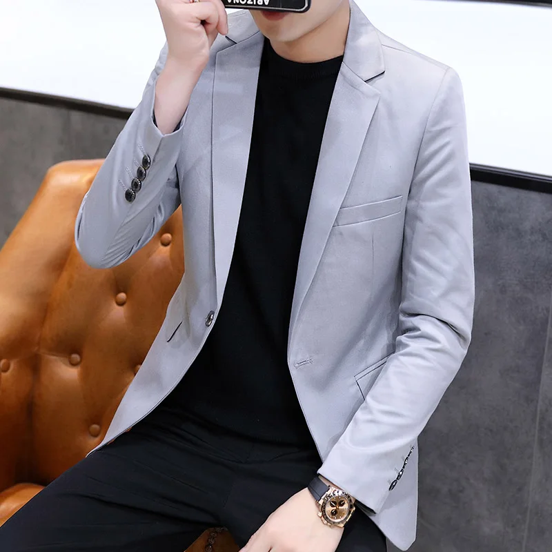 Solid Color Korean Version Fashion with A Handsome Small Suit Coat Autumn and Winter Slim One Button Personality Suit Top
Solid Color Korean Version Fashion with A Handsome Small Suit Coat Autumn and Winter Slim One Button Personality Suit Top