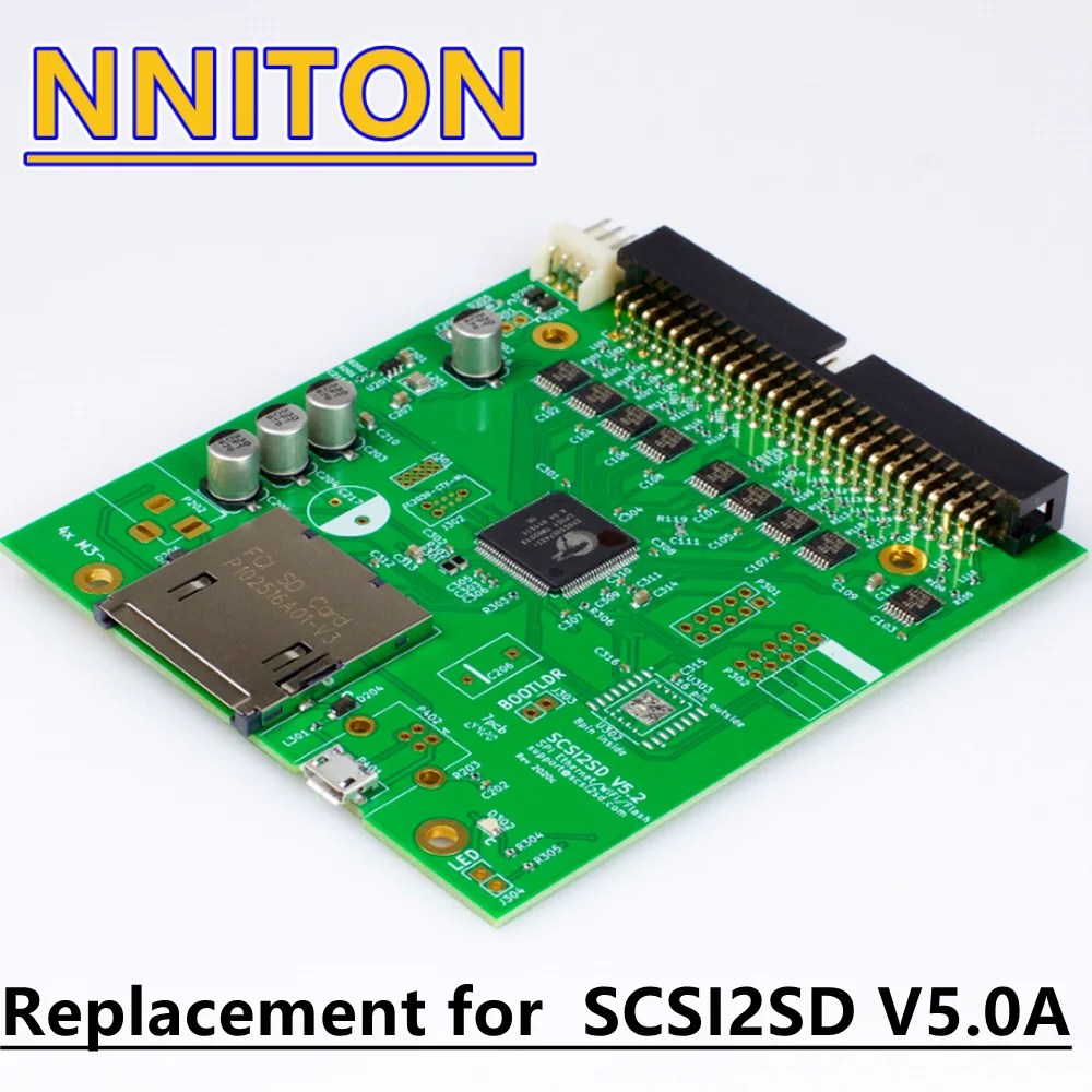 

Replacement for SCSI50-pin hard disk circuit board replaces the SCSI2SD V5.0A SD card