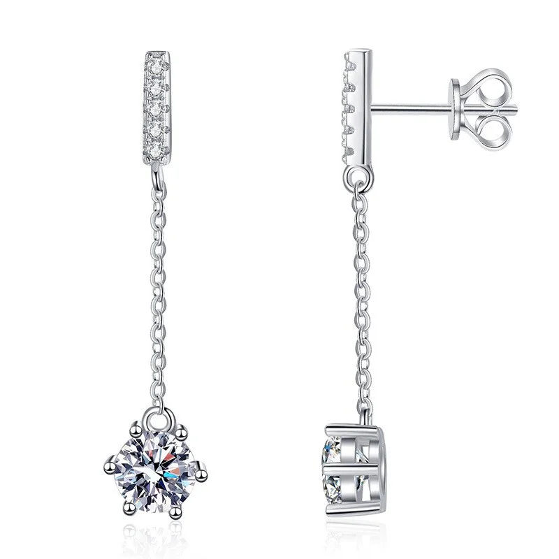 ZFSILVER Fashion s925 Silver Moissanite Classic Exquisite Tassel Dangle Earrings Charm Women Accessories Party Jewelry Gift E086
ZFSILVER Fashion s925 Silver Moissanite Classic Exquisite Tassel Dangle Earrings Charm Women Accessories Party Jewelry Gift E086
