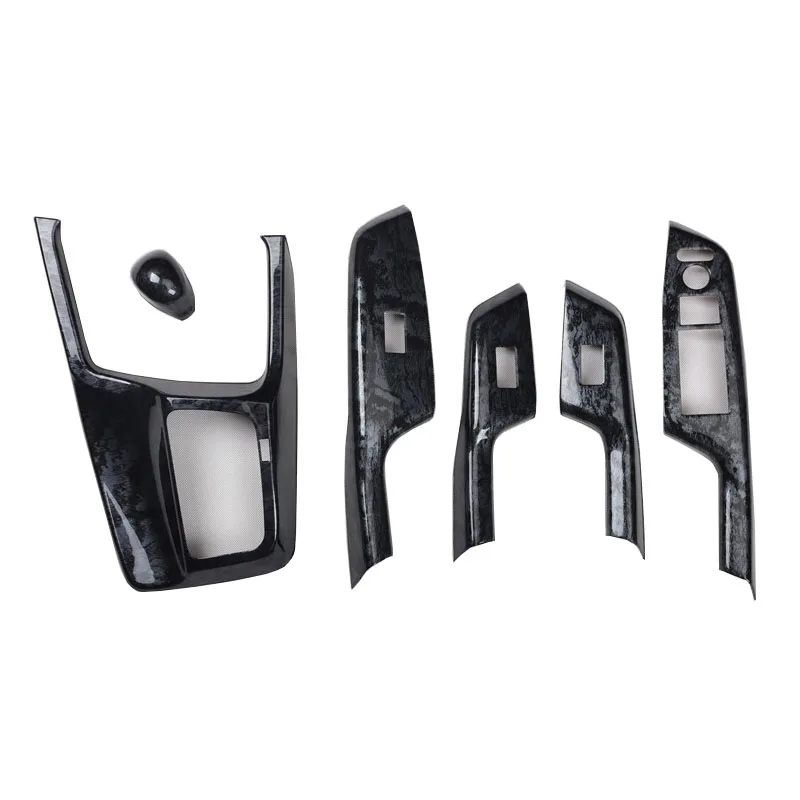 

For Honda Civic 9th 2012 2013 2014 2015 Plastic Black Wood Grain Style Decoration Accessories Interior Gear Door Trims Stickers