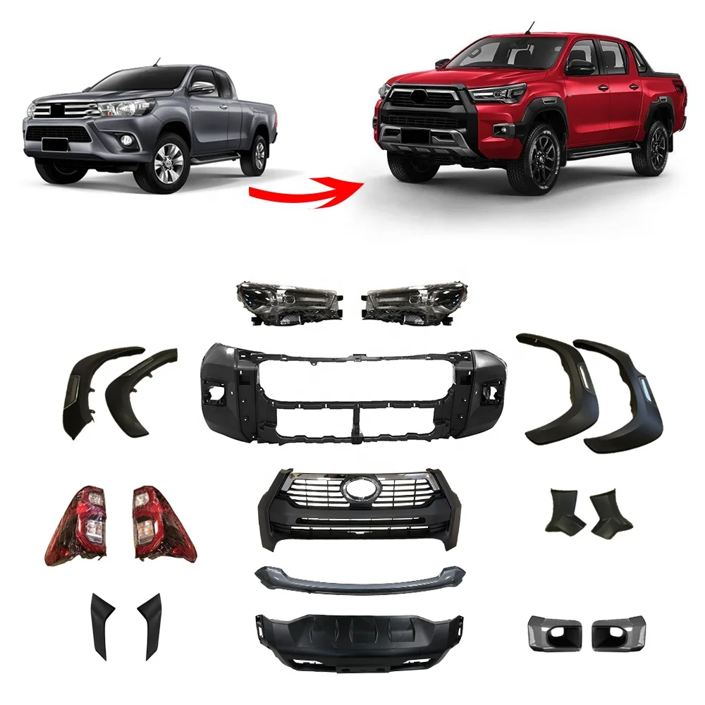 

4X4 New Body Parts Body Kit For Toyota Hilux Revo 2016 2018 Upgrade To Rocco 2020