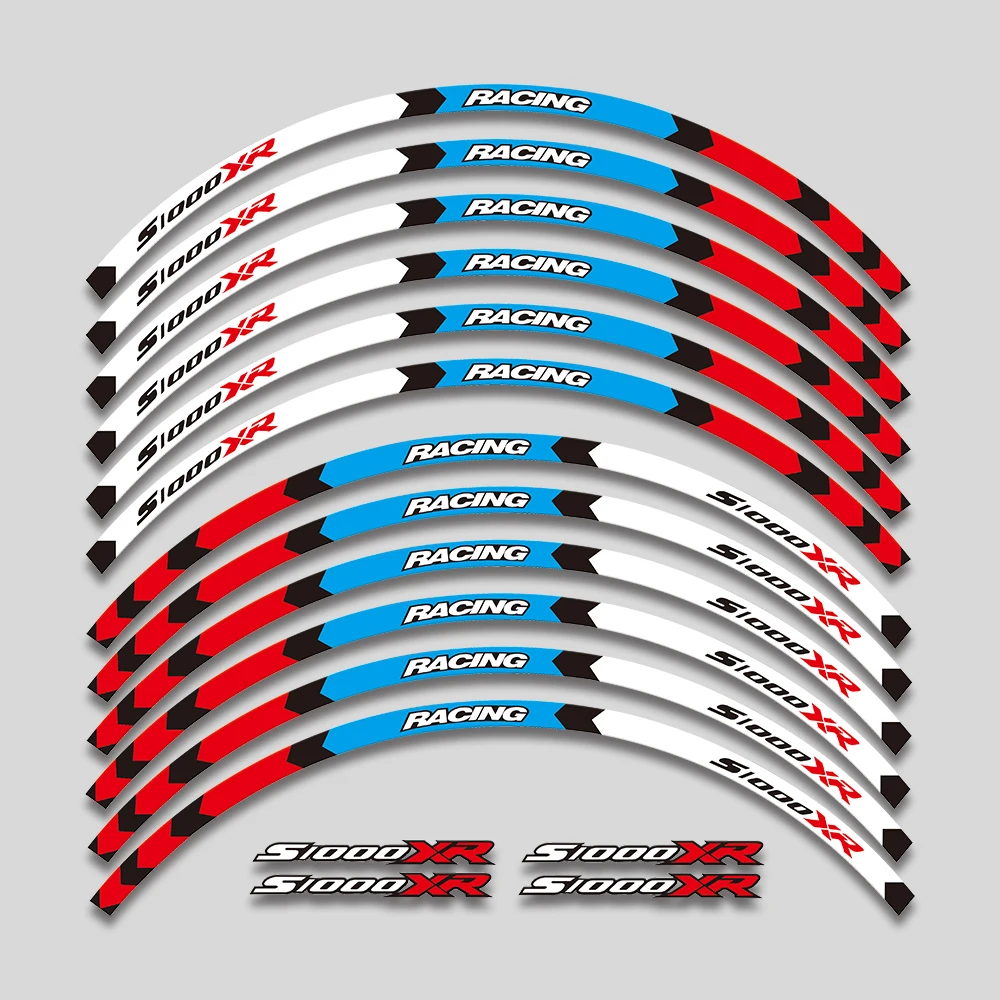 

For BMW S1000XR S1000 XR S 1000XR s1000xr Motorcycle Wheels Sticker Rim Tire Reflective Stripe Accessories Decorative Decals Set