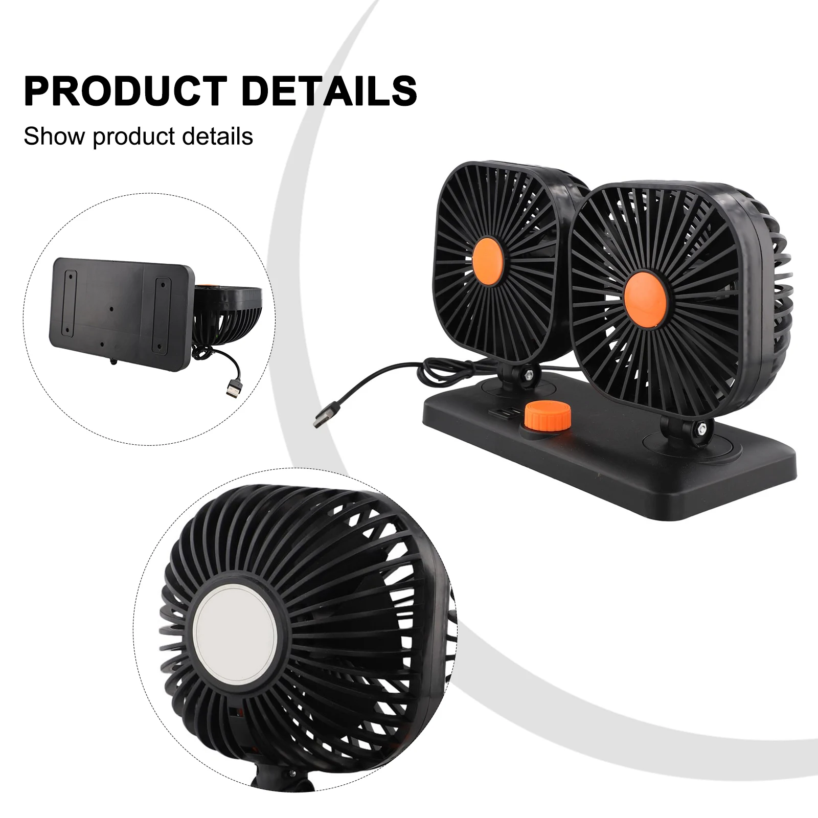 1pcs Brand New Car Cooling Fan Car Accessories Brushless Motor Car Cooling Air Fan Dual Head Plastic USB 12V/24V
1pcs Brand New Car Cooling Fan Car Accessories Brushless Motor Car Cooling Air Fan Dual Head Plastic USB 12V/24V