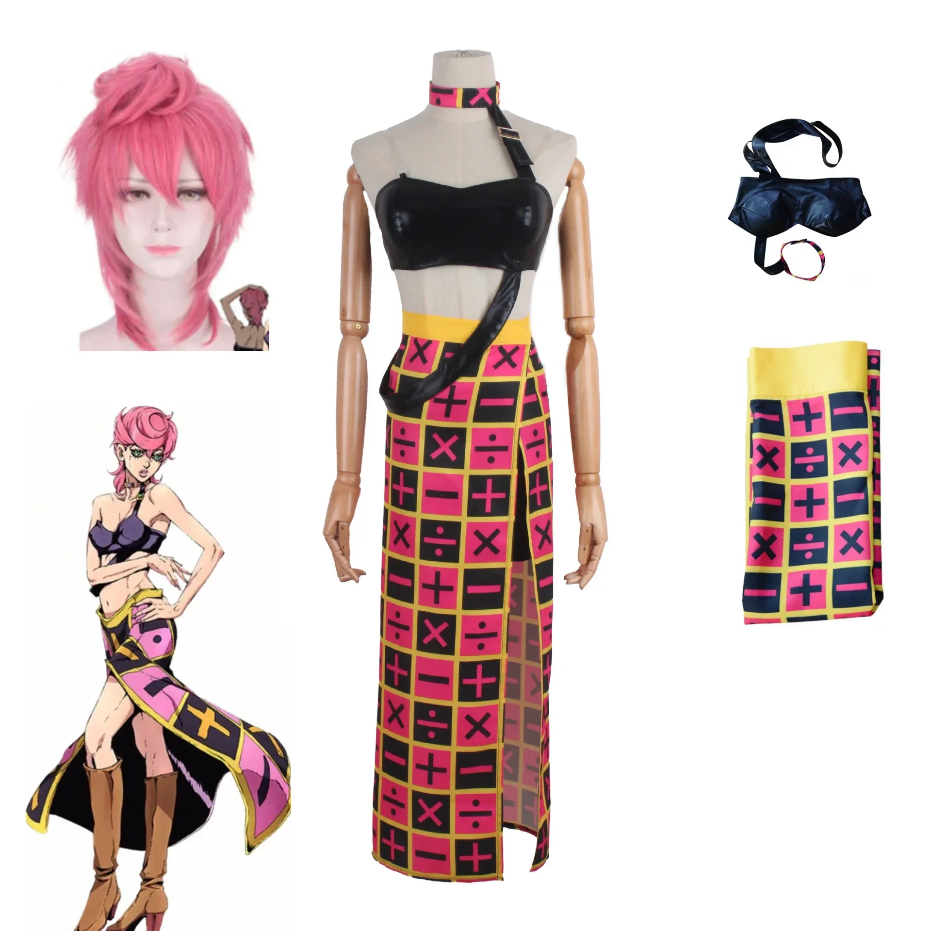 Anime JoJo's Bizarre Adventure Trish Una Costume Cosplay Wig Halloween Uniform Anime Outfits Carnival Suit For Women
Anime JoJo's Bizarre Adventure Trish Una Costume Cosplay Wig Halloween Uniform Anime Outfits Carnival Suit For Women