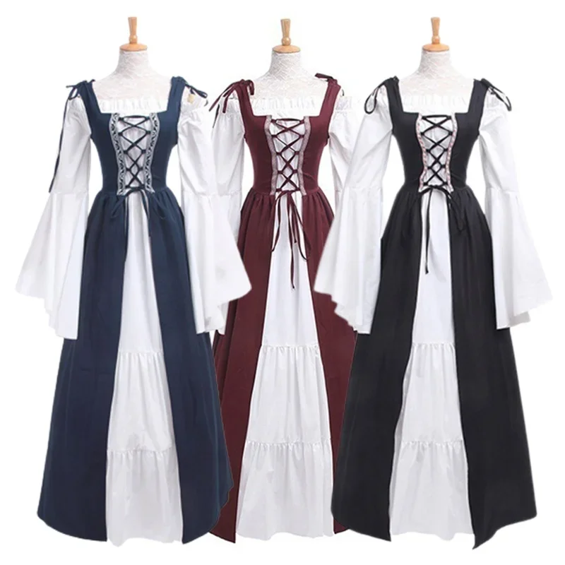 Halloween Women Long Dresses Medieval Court Fancy Vampire Cosplay Costume Carnival Vintage Long Sleeve Queen Elegant Dress
Halloween Women Long Dresses Medieval Court Fancy Vampire Cosplay Costume Carnival Vintage Long Sleeve Queen Elegant Dress