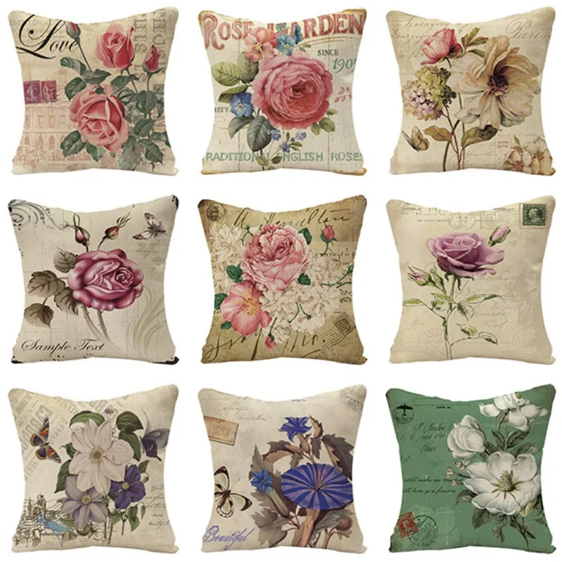Spring Flower Pillowcase Colorful Flower Linen Pillow Cover Cushions for Elegant Sofa Bed Garden Chair Pillow Cover 45x45 Cm
Spring Flower Pillowcase Colorful Flower Linen Pillow Cover Cushions for Elegant Sofa Bed Garden Chair Pillow Cover 45x45 Cm