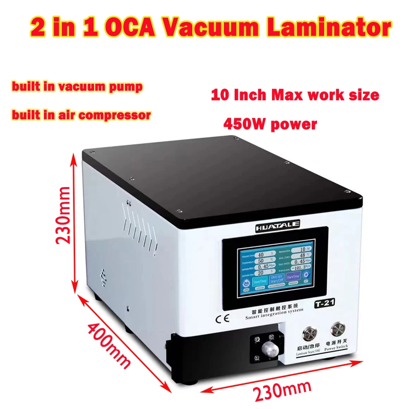 

HUATALE M20 Plus MINI OCA Vacuum Laminator Laminating Machine 2 in 1 with Autoclave Bubble Remove Function 220V 110V