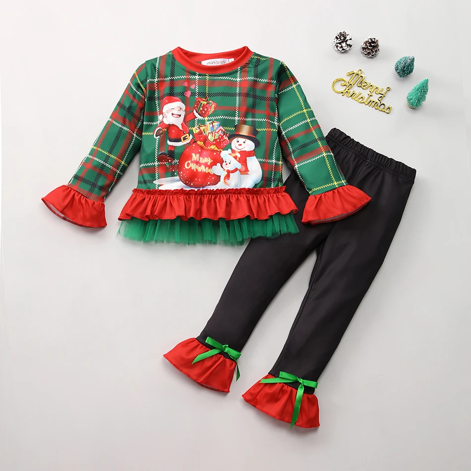 Christmas Kids Girls Boys Pajamas Set Loungewear Suit Plaid Ruffle Long Sleeve Shirt and Elastic Pants 2PCS Toddler Sleepwear
Christmas Kids Girls Boys Pajamas Set Loungewear Suit Plaid Ruffle Long Sleeve Shirt and Elastic Pants 2PCS Toddler Sleepwear
