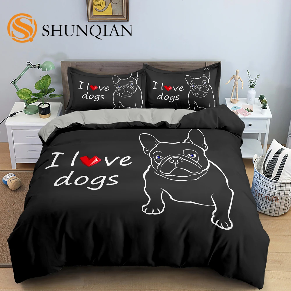 Cute Cartoon Bulldog Duvet Cover Set Single Size Bedding Set For Bedroom Decor Microfiber 2/3PCS Quilt/Comforter Cover
Cute Cartoon Bulldog Duvet Cover Set Single Size Bedding Set For Bedroom Decor Microfiber 2/3PCS Quilt/Comforter Cover