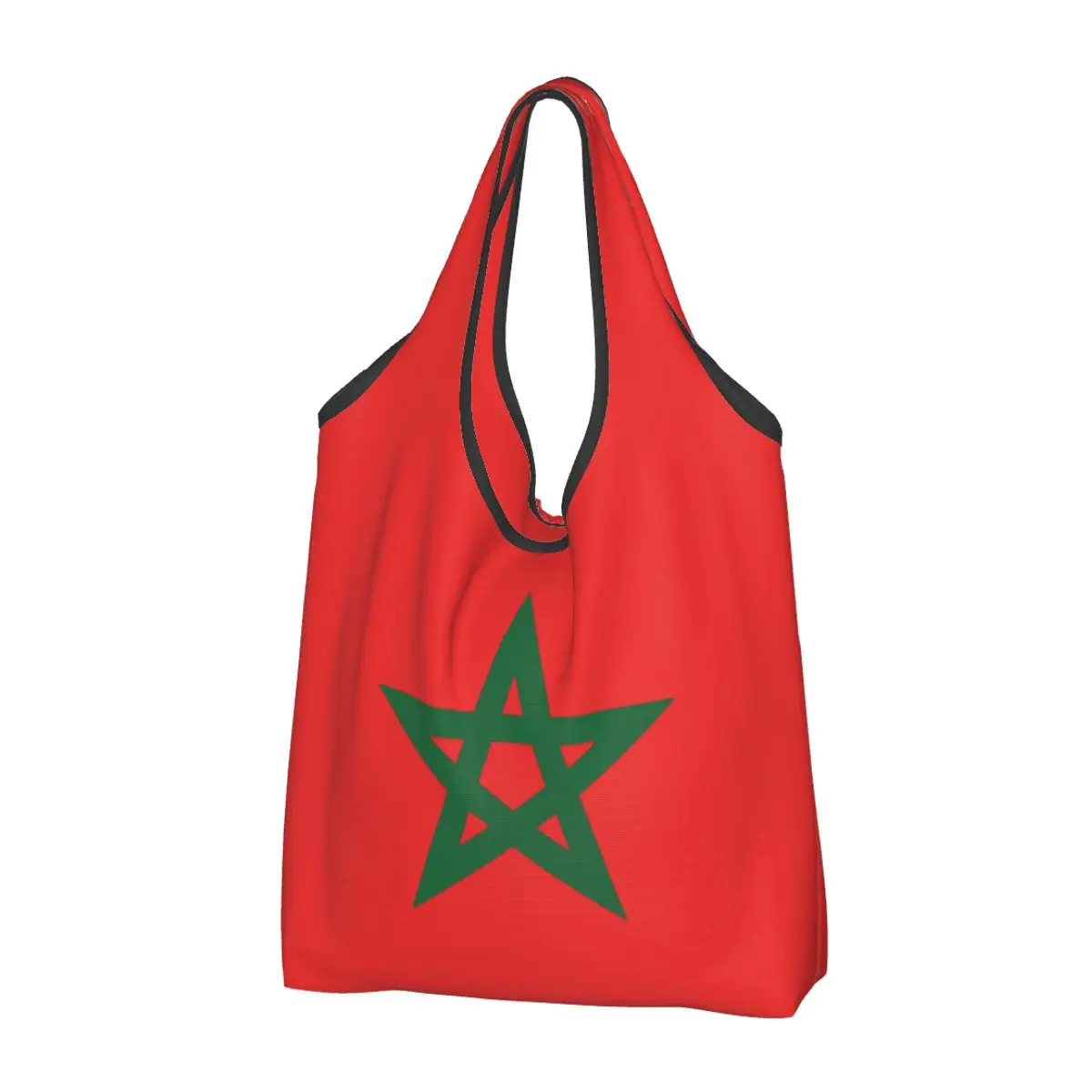 Reusable Morocco Flag Shopping Bag Women Tote Bag Portable Moroccan Proud Patriotic Grocery Shopper Bags
Reusable Morocco Flag Shopping Bag Women Tote Bag Portable Moroccan Proud Patriotic Grocery Shopper Bags