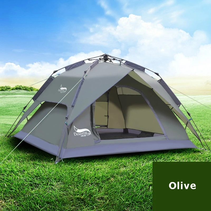 Fox Automatic Tent 3-4 Person Camping Tent, Easy Instant Setup Protable Backpacking for Sun Shelter, Travel, Hiking
Fox Automatic Tent 3-4 Person Camping Tent, Easy Instant Setup Protable Backpacking for Sun Shelter, Travel, Hiking