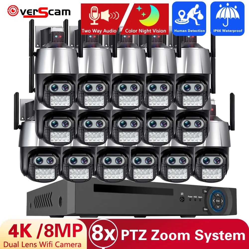 16CH 4K POE NVR Kit 8MP Auto Tracking Security Indoor Outdoor Camera System 2.8-12mm Auto Focus 8X Zoom Video Surveillance Set
16CH 4K POE NVR Kit 8MP Auto Tracking Security Indoor Outdoor Camera System 2.8-12mm Auto Focus 8X Zoom Video Surveillance Set
