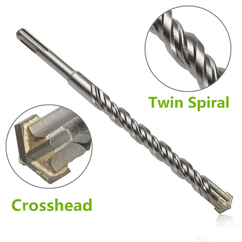 110/160/210mm Electric Hammer Drill Bit 5/6/8/10/12/14/16mm Crosshead Tungsten Steel SDS Plus for Masonry Concrete Rock Stone
110/160/210mm Electric Hammer Drill Bit 5/6/8/10/12/14/16mm Crosshead Tungsten Steel SDS Plus for Masonry Concrete Rock Stone