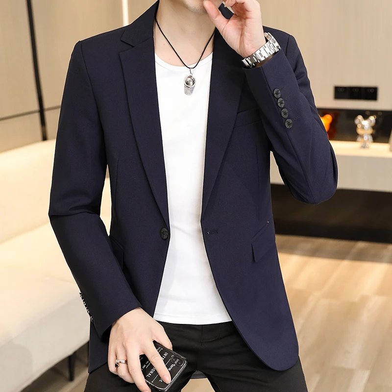 

High-end running quantity new solid color Korean version fashion handsome trend British dress casual slim suit single west coat