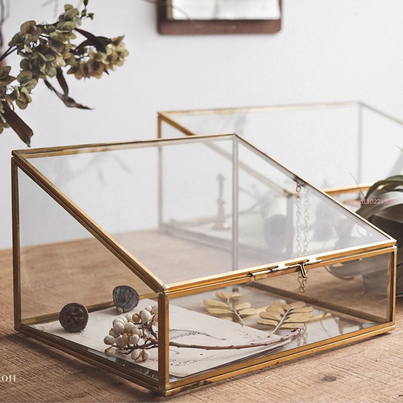 Home Women Polygonal Vintage Copper Side Glass Jewelry Cosmetic Storage Box Jewelry Display and Storage Makeup Organizer
Home Women Polygonal Vintage Copper Side Glass Jewelry Cosmetic Storage Box Jewelry Display and Storage Makeup Organizer