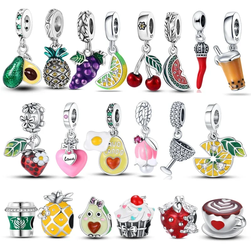 Fit Pandora 925 Original Bracelets Fashion Avocado Cherry Watermelon Banana Fruit Silver Charms Beads DIY Birthday Jewelry Gifts
Fit Pandora 925 Original Bracelets Fashion Avocado Cherry Watermelon Banana Fruit Silver Charms Beads DIY Birthday Jewelry Gifts