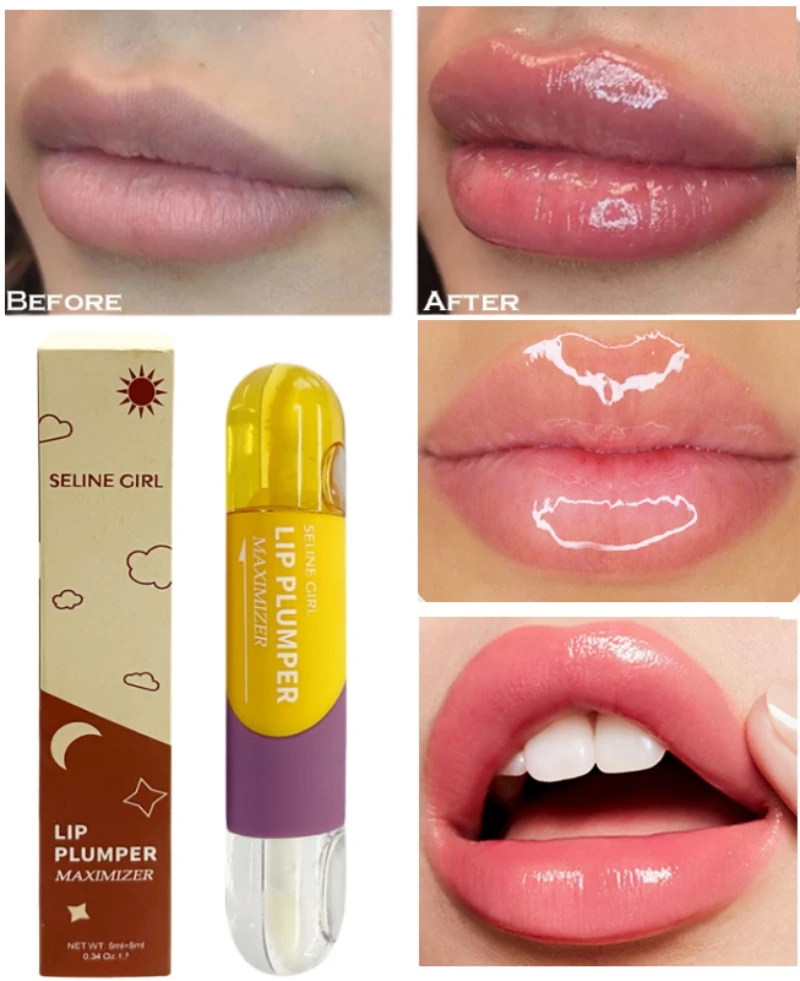 

Instant Volumising Lip Plumper Serum Collagen Lips Plumping Gloss Oil Reduce Fine Lines Long Lasting Moisturizing Sexy Lip Care