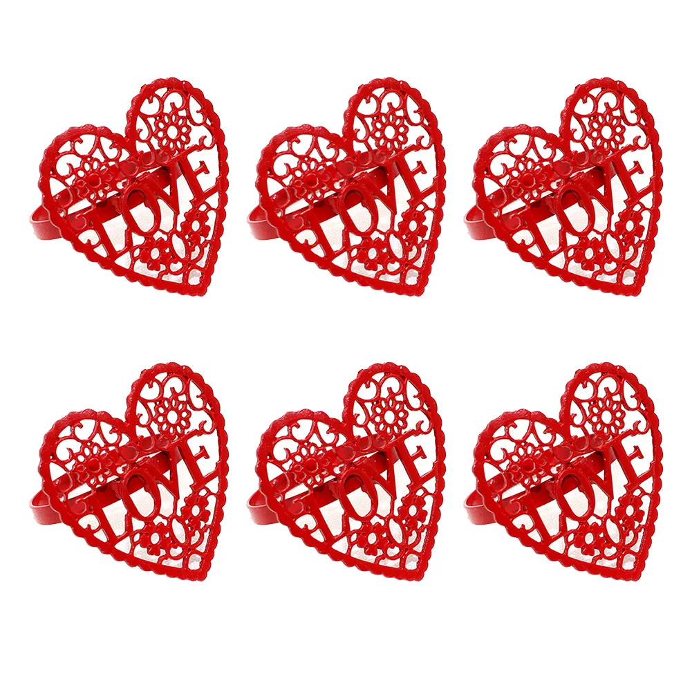 Valentine Napkin Buckles 6 Pcs Metal Napkin Rings Festive Dining Table Decor Heart Shape Design Red and Pink Colors
Valentine Napkin Buckles 6 Pcs Metal Napkin Rings Festive Dining Table Decor Heart Shape Design Red and Pink Colors