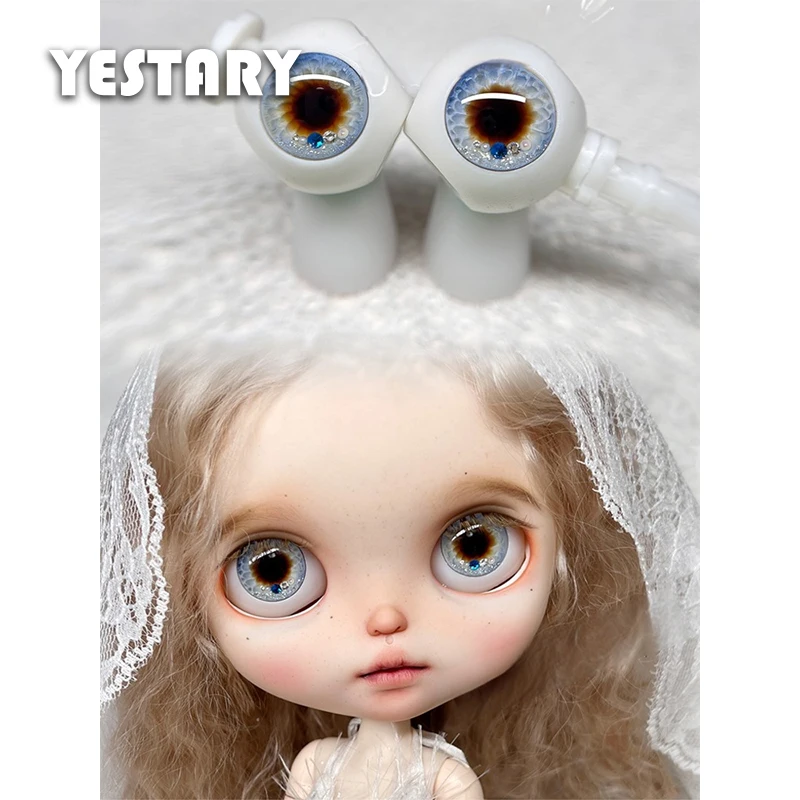 

YESTARY BJD Doll Accessories Blythe Eye Piece For 14MM Size Handmade Colour Drip Glue Eyes Chips For BJD Toys Boys Girls Gift