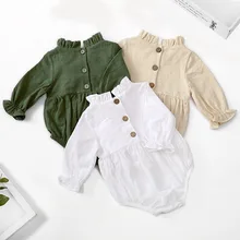 Fashion Baby Girls Romper Cotton Long Sleeve Ruffles Baby Rompers Infant Playsuit Jumpsuits Cute Newborn Clothes
Fashion Baby Girls Romper Cotton Long Sleeve Ruffles Baby Rompers Infant Playsuit Jumpsuits Cute Newborn Clothes
