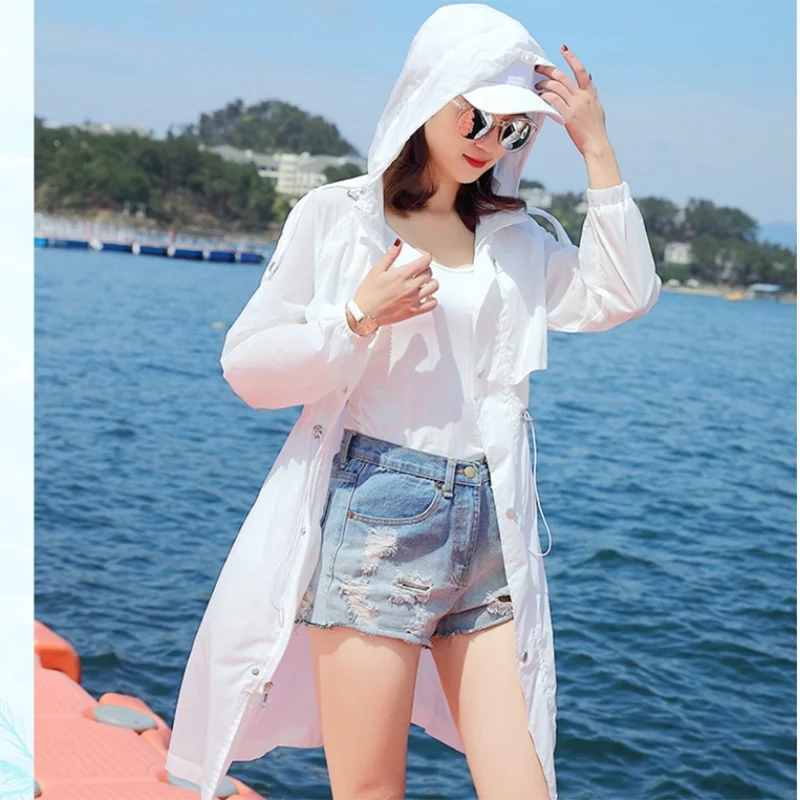 Medium Long Sunscreen Women's Joker Hooded Summer Of 2023 Sun-Protective Clothing UV Breathable Thin Jacket Female Trench Coat
Medium Long Sunscreen Women's Joker Hooded Summer Of 2023 Sun-Protective Clothing UV Breathable Thin Jacket Female Trench Coat