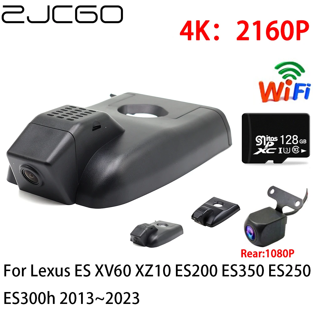 

ZJCGO 2K 4K Car DVR Dash Cam Wifi Front Rear Camera 2 Lens 24h Parking for Lexus ES XV60 XZ10 ES200 ES350 ES250 ES300h 2013~2023
