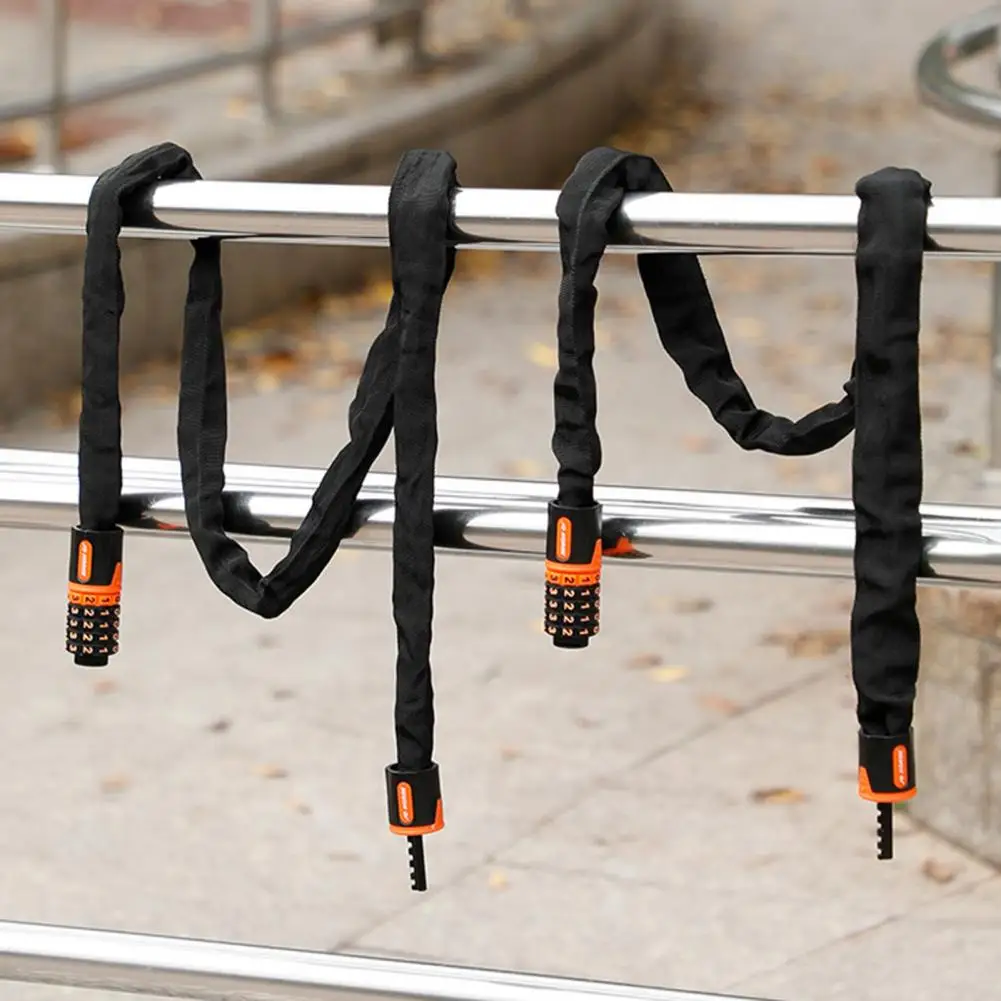 Nylon Cloth Cover Alloy Key Cylinder Bicycle Chain Lock Five-Digit Combination Foldable Cable Anti-theft Lock Bike Accessories
Nylon Cloth Cover Alloy Key Cylinder Bicycle Chain Lock Five-Digit Combination Foldable Cable Anti-theft Lock Bike Accessories
