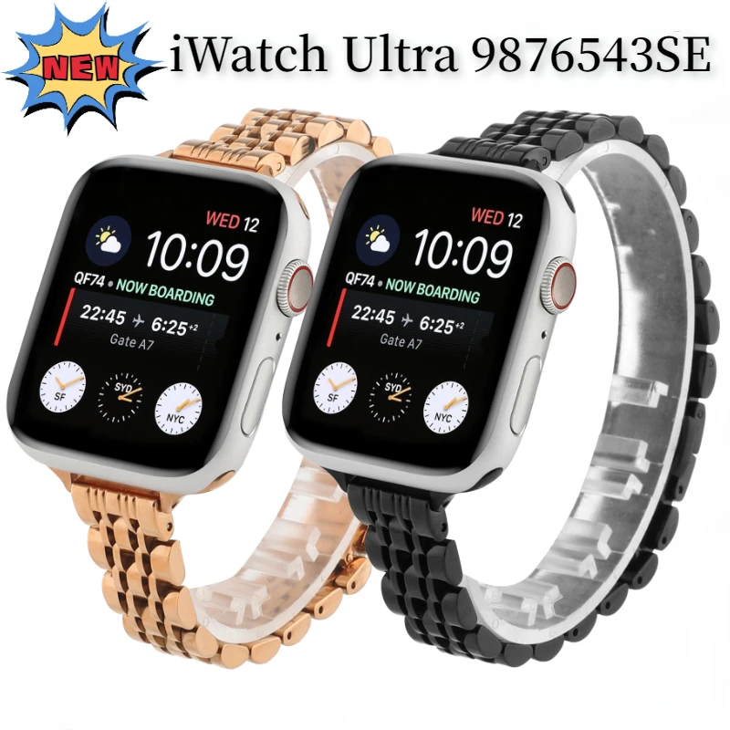 Metal Strap for Apple Watch Ultra2 49mm 9 8 7 45mm 41mm Slim Stainless Steel Bracelet Band for 6 5 4 SE 44mm 40mm 42mm 38mm Belt
Metal Strap for Apple Watch Ultra2 49mm 9 8 7 45mm 41mm Slim Stainless Steel Bracelet Band for 6 5 4 SE 44mm 40mm 42mm 38mm Belt